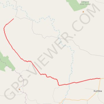 Chahpingah to Kumbia trail, distance, elevation, map, profile, GPS track