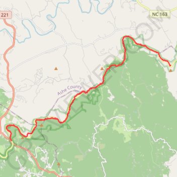 Mountains-to-Sea Trail trail, distance, elevation, map, profile, GPS track