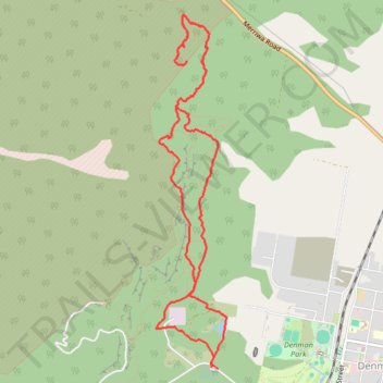 Denman Trails trail, distance, elevation, map, profile, GPS track