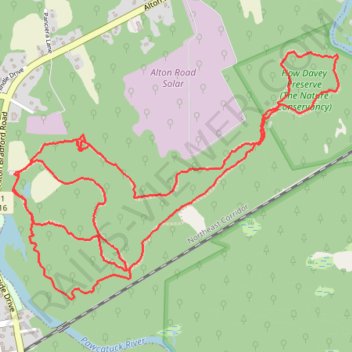 Grills Preserve East Area Big Loop trail, distance, elevation, map, profile, GPS track
