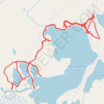 Massawepie Lake trail, distance, elevation, map, profile, GPS track