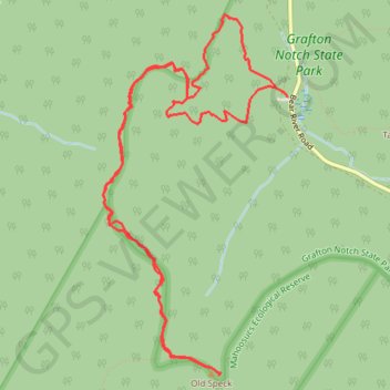 Old Speck Mountain trail, distance, elevation, map, profile, GPS track