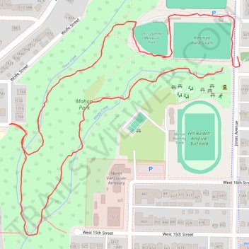 Mahon Park loop walk trail, distance, elevation, map, profile, GPS track