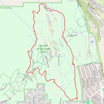 Garden of the Gods Park Loop via Palmer, Buckskin Charlie, Niobrara and Bretag Trails trail, distance, elevation, map, profile, GPS track