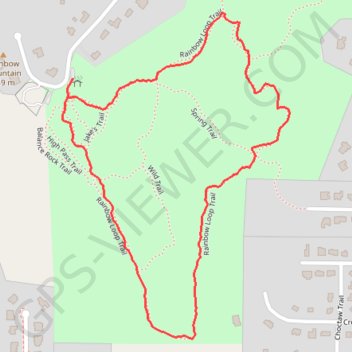 Rainbow Loop Trail in Rainbow Mountain Preserve trail, distance, elevation, map, profile, GPS track