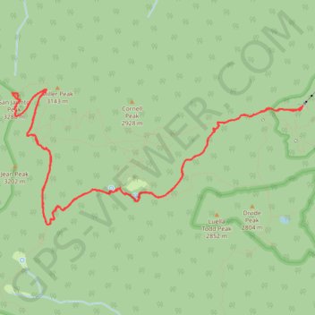 San Jacinto Peak via Palm Springs Aerial Tramway, Round Valley Trail and Peak Trail trail, distance, elevation, map, profile, GPS track
