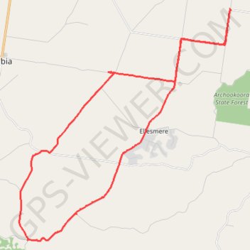 Goodger to Ellesmere trail, distance, elevation, map, profile, GPS track
