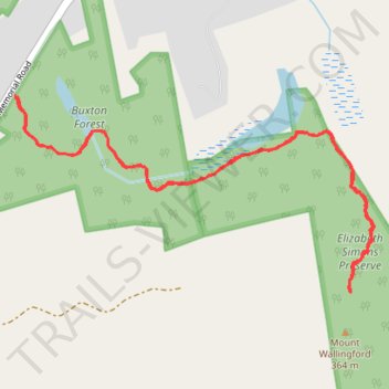 Mount Wallingford Trail gps track trail, distance, elevation, map, profile, GPS track