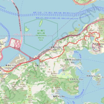 灣篤14號坑 望東坑右源 大灣右坑 田字坑左源 企角坑 trail, distance, elevation, map, profile, GPS track