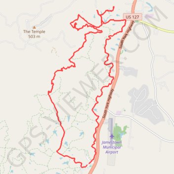 Fentress County trail, distance, elevation, map, profile, GPS track