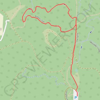 The Spine - Button's Fail trail, distance, elevation, map, profile, GPS track