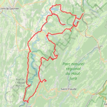Route des lacs du Jura trail, distance, elevation, map, profile, GPS track