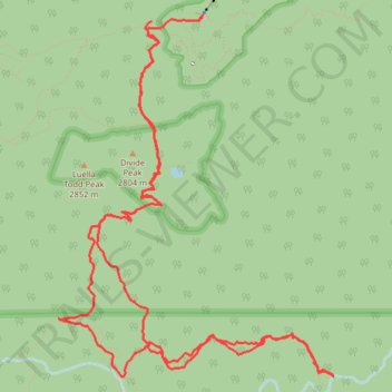 Willow Creek Trail to Caramba Overlook via Hidden Lake and Round Valley Loop trail, distance, elevation, map, profile, GPS track