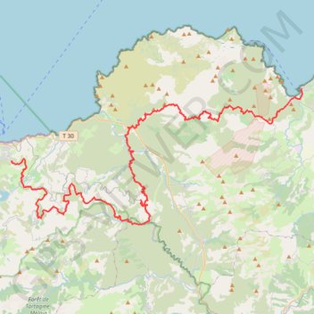 New trail, distance, elevation, map, profile, GPS track