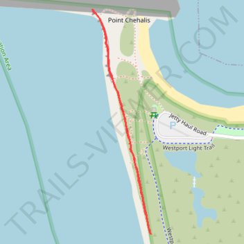 Westport Light State Park - Cliff base trail, distance, elevation, map, profile, GPS track