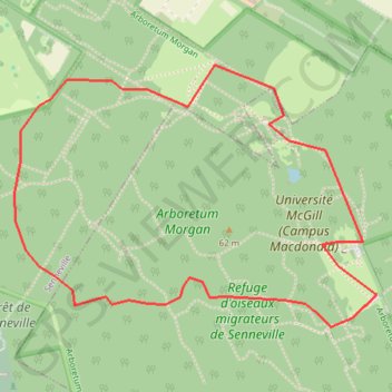 Arboretum Morgan Yellow Trail trail, distance, elevation, map, profile, GPS track