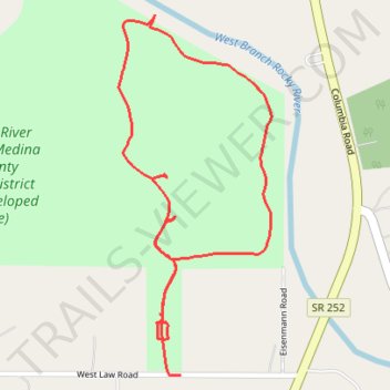 Liverpool Meadows Nature Preserve loop trail trail, distance, elevation, map, profile, GPS track