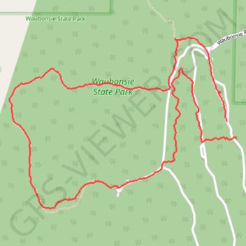 Waubonsie State Park trail, distance, elevation, map, profile, GPS track