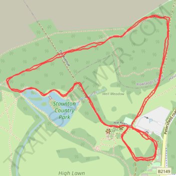 Havant Parkrun trail, distance, elevation, map, profile, GPS track
