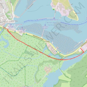 Bembridge old railway track trail, distance, elevation, map, profile, GPS track