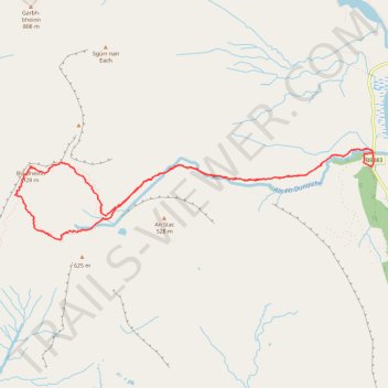 Munro, Hillwalk, Skye, Bla, Bheinn, Blaven trail, distance, elevation, map, profile, GPS track