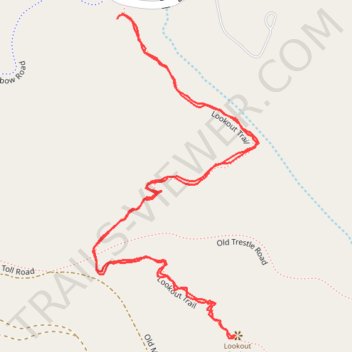 Lookout Rocks via Lookout Trail trail, distance, elevation, map, profile, GPS track