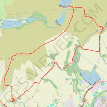Wild Bank - Higher Swineshaw Reservoir - Swallows Wood - Loop trail, distance, elevation, map, profile, GPS track
