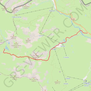 GR 11 FORMIGAL - IBONES DE ANAYET trail, distance, elevation, map, profile, GPS track
