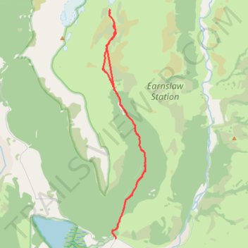 Earnslaw Burn Track to Gilkison Falls Viewpoint trail, distance, elevation, map, profile, GPS track