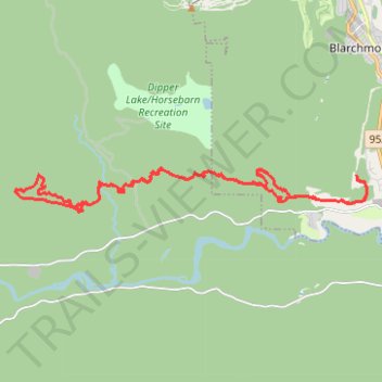 Mountain Bike trail near Kimberley trail, distance, elevation, map, profile, GPS track