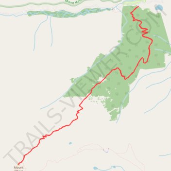North Mount Elbert Trail in San Isabel National Forest trail, distance, elevation, map, profile, GPS track