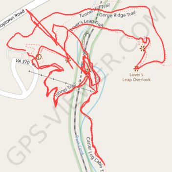 Natural Tunnel trail, distance, elevation, map, profile, GPS track