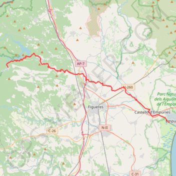 Camino Natural de la Muga trail, distance, elevation, map, profile, GPS track