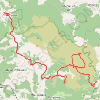 Track trail, distance, elevation, map, profile, GPS track