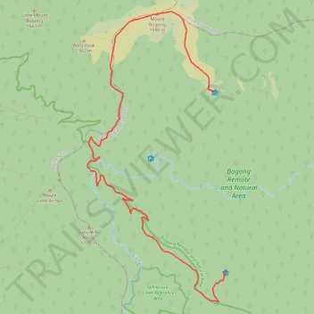 Mount Bogong from Cleve Cole Hut to Ropers Hut in Australian Alps trail, distance, elevation, map, profile, GPS track