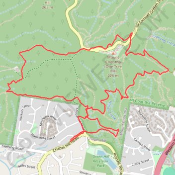 Brisbane Trail Run trail, distance, elevation, map, profile, GPS track