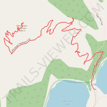 Winchester Mountain Trail trail, distance, elevation, map, profile, GPS track