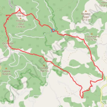 Željin-Rogačka čuka trail, distance, elevation, map, profile, GPS track