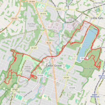 Cedar Grove trail, distance, elevation, map, profile, GPS track