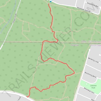 Tuart walk trail, distance, elevation, map, profile, GPS track