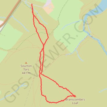 Branscombe Loaf trail, distance, elevation, map, profile, GPS track