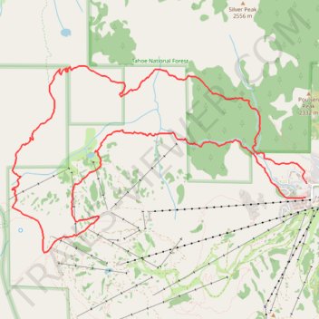 Shirley Canyon to Granite Chief trail trail, distance, elevation, map, profile, GPS track