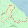 Morning hike at Flanners Beach and Croatan National Forest Loop trail, distance, elevation, map, profile, GPS track