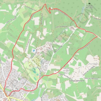 Bédoin twee hartjes 6.4 km trail, distance, elevation, map, profile, GPS track