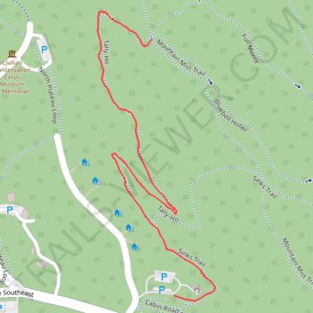 Tally-Ho Trail trail, distance, elevation, map, profile, GPS track