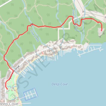 Quarry Rock via Baden Powell Trail from Deep Cove Park trail, distance, elevation, map, profile, GPS track