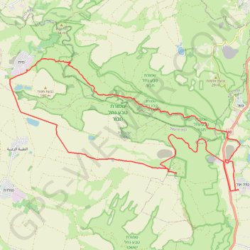 נווה אור - כוכב הירדן - נחל תבור trail, distance, elevation, map, profile, GPS track