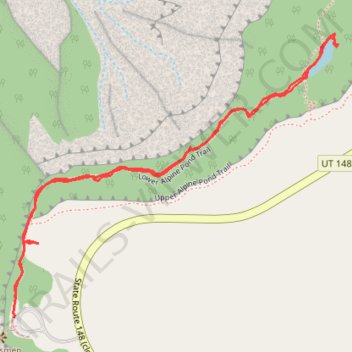 Lower Alpine Pond Trail trail, distance, elevation, map, profile, GPS track