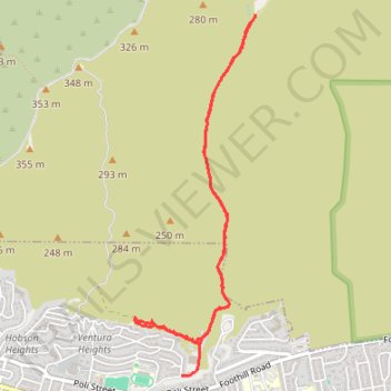 Hall Canyon trail, distance, elevation, map, profile, GPS track