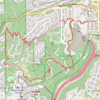 Great Northwest Loop in Washington Park trail, distance, elevation, map, profile, GPS track